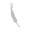 Feather Pen Charm - Sterling Silver - 10-2337-s