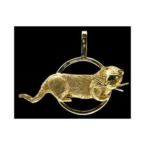 Ferret Pendant - 14K Yellow Gold