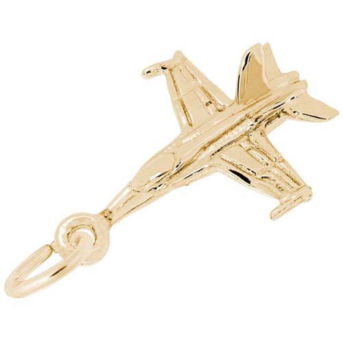 Fighter Jet Charm 10K Gold - 10-5662-0-10K
