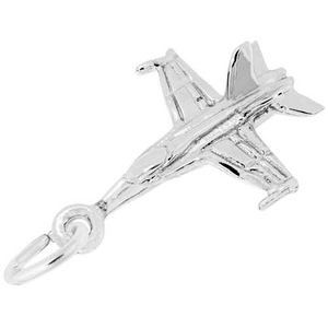 Fighter Jet Charm Sterling Silver - 10-5662-0-SS