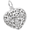 Filigree Heart Charm Silver - 10-3618