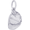 Fireman Hat Charm White Gold - 10-8236