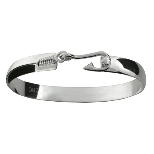 Fish Hook Bracelet - Sterling Silver 8mm 7.0 Inch
