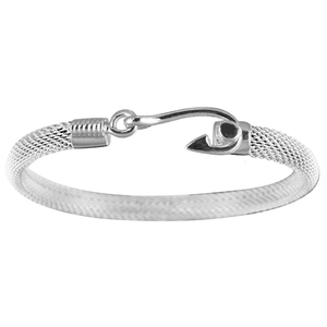 Ss 6mm Fish Hook Mesh Bracelet 7.0 Inch - S6MEFISH70
