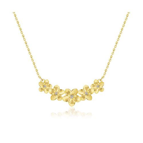 Five-Plumeria Diamond Necklace