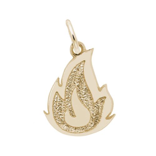 Flame Charm - 10K Yellow Gold - 10-1020-0-10k