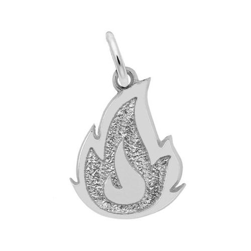 Flame Charm - 14K White Gold - 10-1020-0-14kw