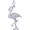 Flamingo Bird Charm White Gold - 10-1810