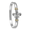 Fleur De Lis Hook Bracelet - Sterling Silver & 14K Gold 4mm 7 Inch