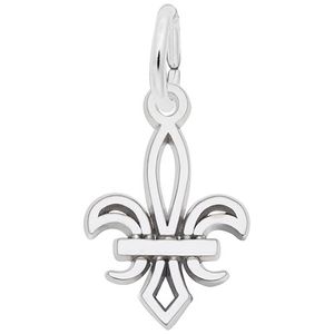 Fleur De Lis W/9152 Necklace  - Sterling Silver  - 28-1698-52-SS