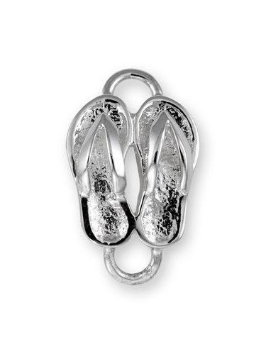 Flip Flop Clasp Sterling Silver Rhodium Plated - SCCFF-R