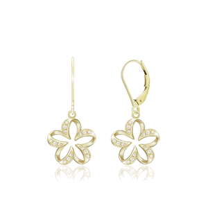 Floating Plumeria Deluxe Lever back Earrings, Hawaiian Inspired  Earrings, PCE-0046