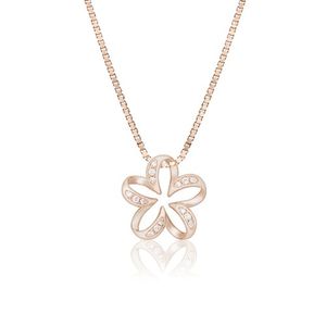 Floating Plumeria Diamond Pendant 13mm, Hawaiian Inspired  Pendant, PCP-0055/RG