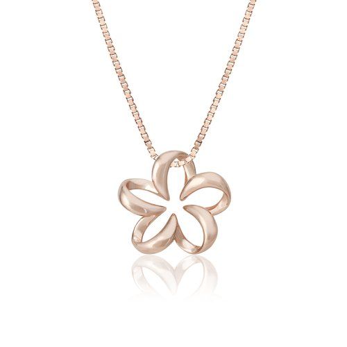 Floating Plumeria Pendant 15mm, Hawaiian Inspired  Pendant, PCP-0047/ RG