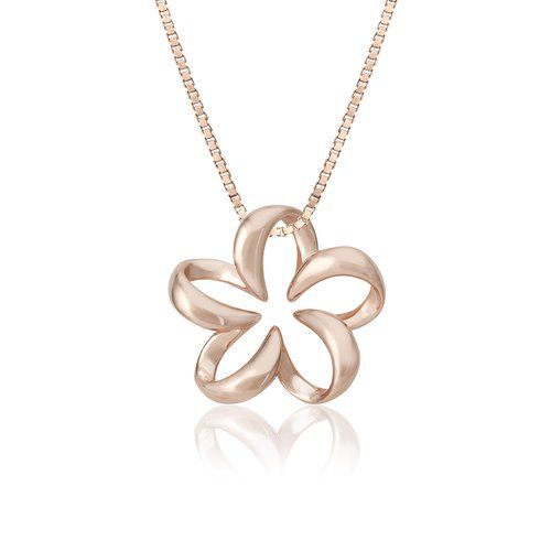 Floating Plumeria Pendant 18mm, Hawaiian Inspired Pendant, PCP-0048/ RG