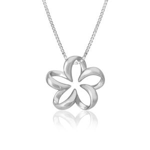 Floating Plumeria Pendant 18mm, Hawaiian Inspired Pendant, PCP-0048/ WG