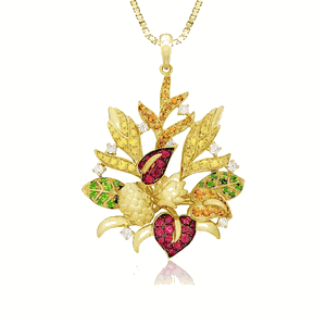 Flower Variety Bouquet Pendant