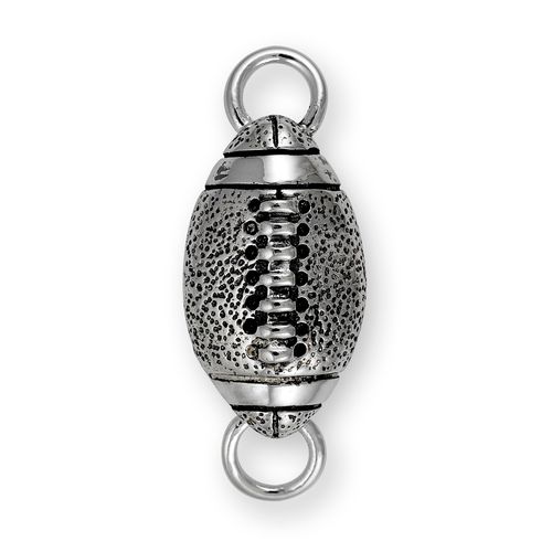 Football Ball Bracelet Clasp - Sterling Silver