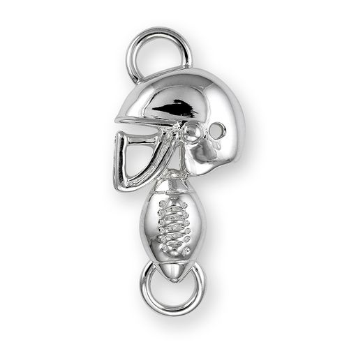 Football Helmet Bracelet Clasp - Sterling Silver