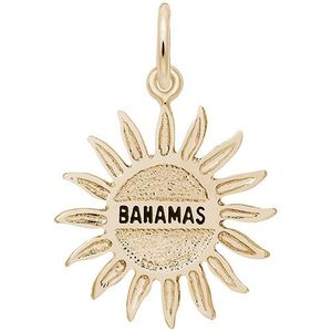 Bahamas Sun Large Charm  - Gold Plated  - 10-6249-0-GP