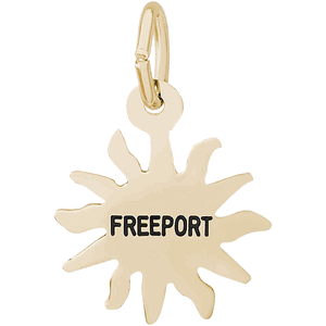Freeport Sun Small Charm - 10K Gold