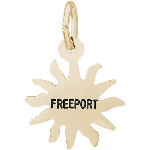 Freeport Sun Small Charm - 10K Gold