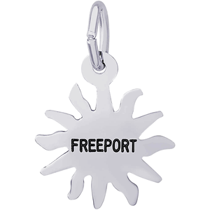 Freeport Sun Small Charm - 14K White Gold