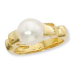 Pearl Yellow Gold Rings