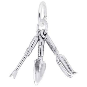 Garden Tools Charm 14K While Gold - 10-3446-0-14KW