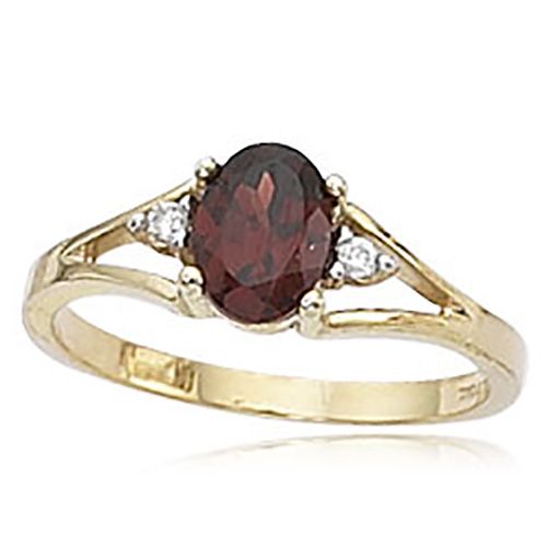 Garnet Ring - 14K Yellow Gold Size 1