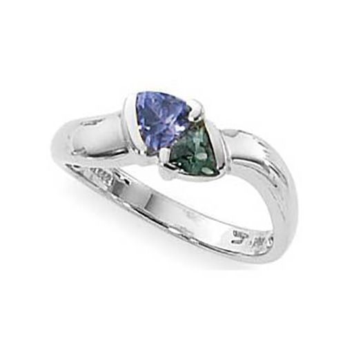 Garnet Tourmaline & Tanzanite Ring - 14K White Gold Size 7 - 70767GTTZWG