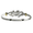 Gator Hook Bracelet - Sterling Silver & 14K Gold 4mm 6.5 Inch