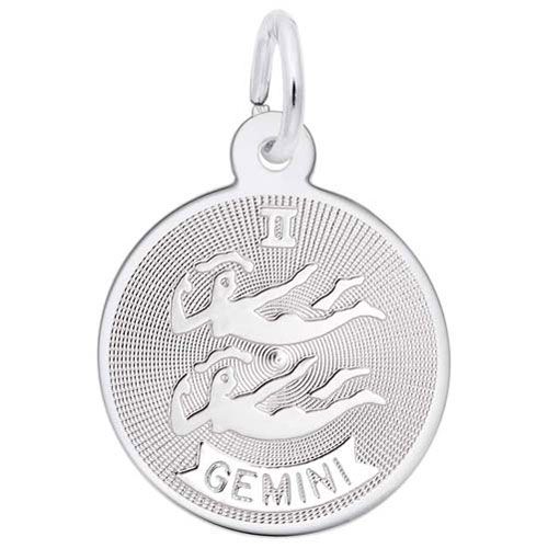 Gemini Charm 14K While Gold - 10-4585-0-14KW