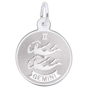 Gemini Charm 14K While Gold - 10-4585-0-14KW