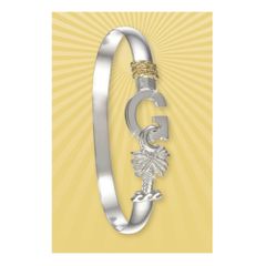 Georgetown South Carolina Destination - Sterling Silver & 14K Gold 6mm Wide