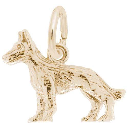 German Shepherd Charm 10K Gold - 10-286-0-10K
