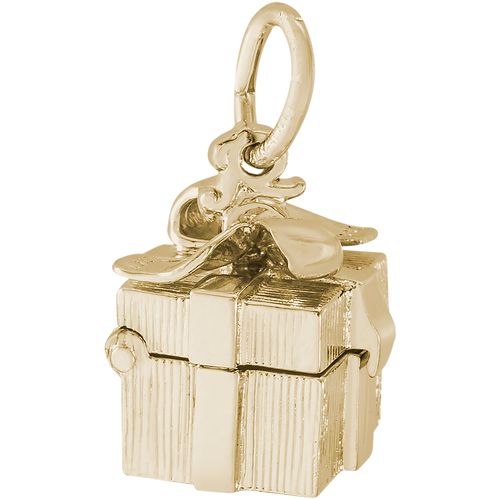 Gift Box Charm - 10K Gold - 10-8261