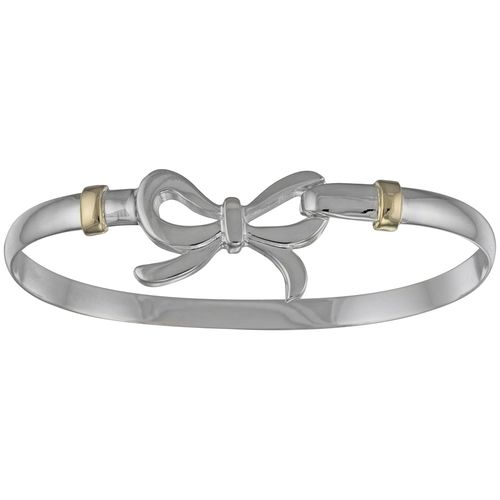 Gift Hook Bracelet - Sterling Silver & 14K Yellow Gold 6mm 7.5 Inch