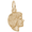 Girl Head Charm 10K Gold - 10-6047