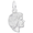 Girl Head Charm Silver - 10-6047