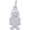 Girl With Dress And Flower Charm - Sterling Silver - 10-8424