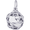 Globe 3D Charm-White Gold - 10-8281