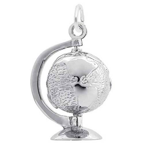 Globe Charm Sterling Silver - 10-1026-0-SS