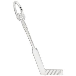 Goalie Hockey Stick Charm - 14K White Gold - 10-3379-wg