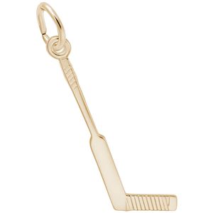 Goalie Hockey Stick Charm - Gold Plated - 10-3379-gp