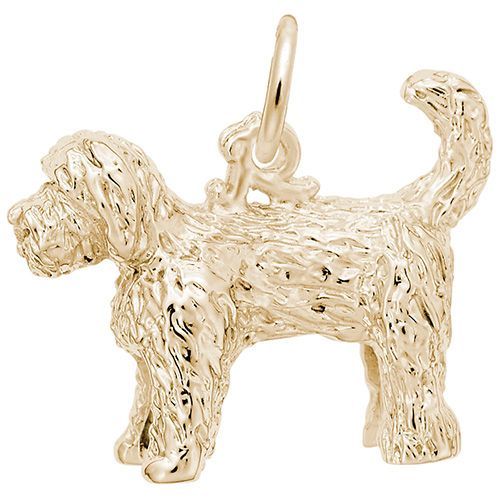 Goldendoodle Charm  - 10K Gold  - 10-1977-0-10K