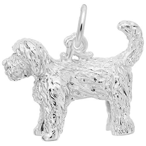 Goldendoodle Charm  - Sterling Silver  - 10-1977-0-SS