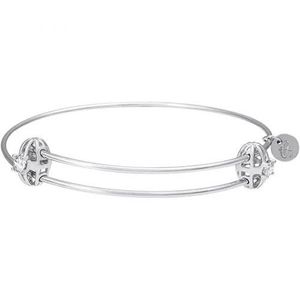 Graceful Bangle Bracelet - April Charm Bracelet  - Sterling Silver  - 20-518-4-SS