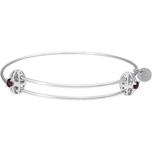 Graceful Bangle Bracelet - June Charm Bracelet  - Sterling Silver  - 20-518-6-SS