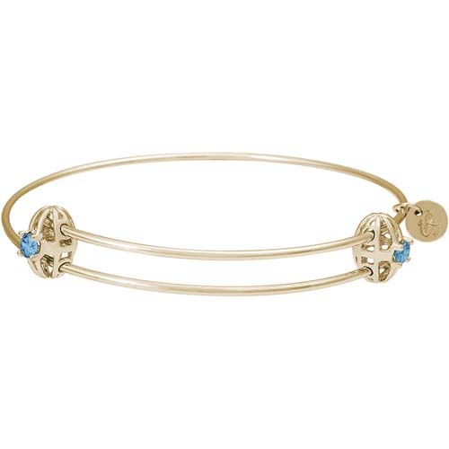 Graceful Bangle - December 14K Gold - 20-518-12-14K